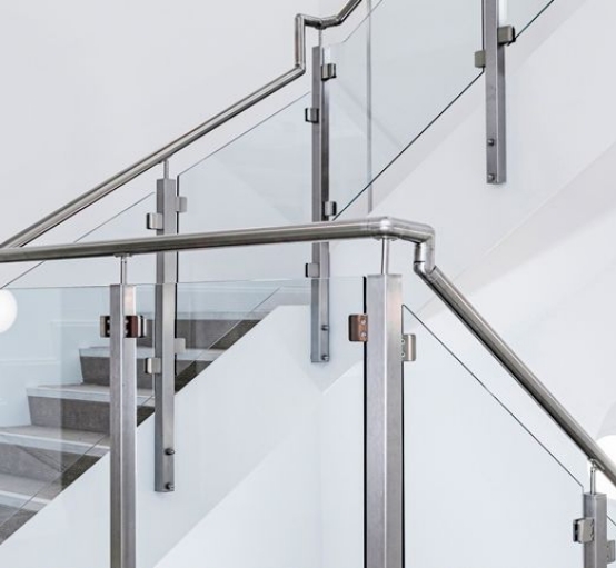 Commercial glass railing